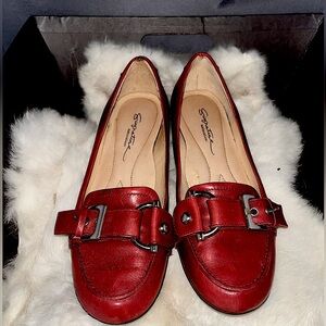 Naturalizer Signature Absolute Leather Loafers Mahogany Red Sz 5